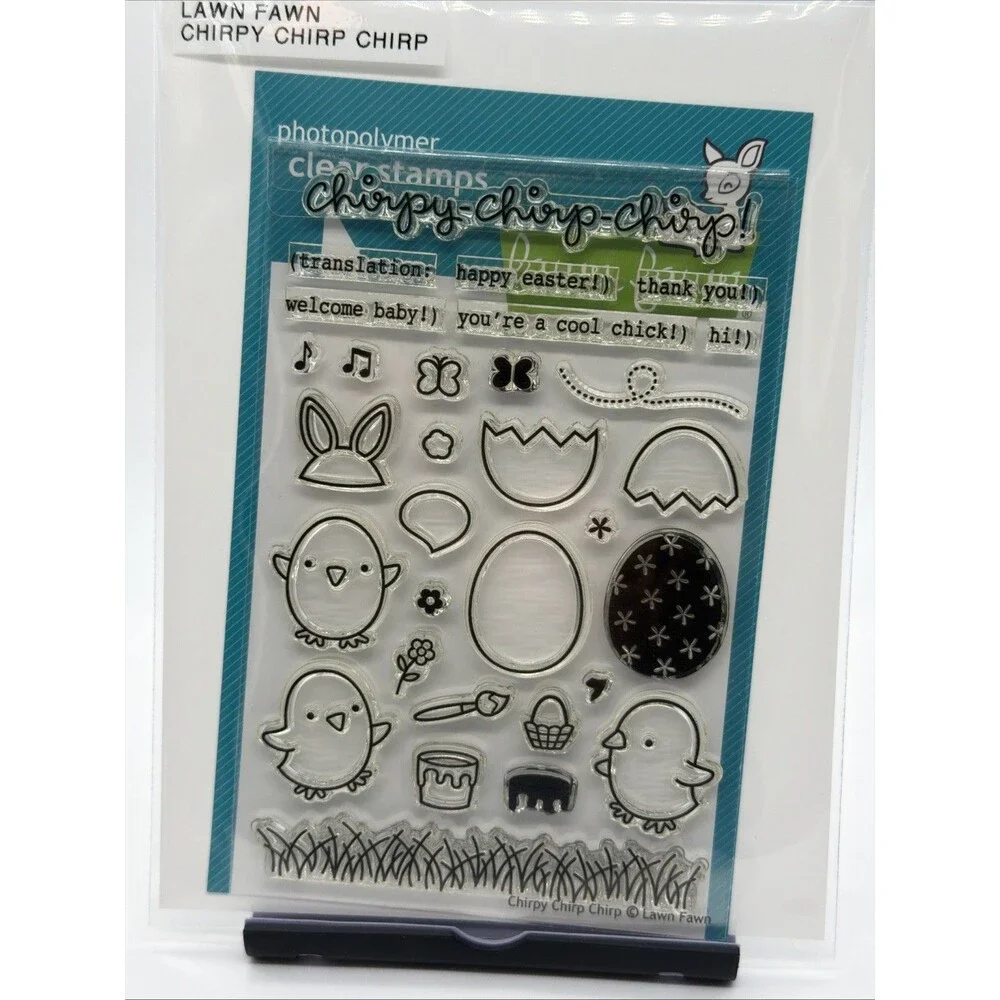 Lawn Fawn CHIRPY CHIRP CHIRP Easter Eggs Chicks Rubber Stamps Dies